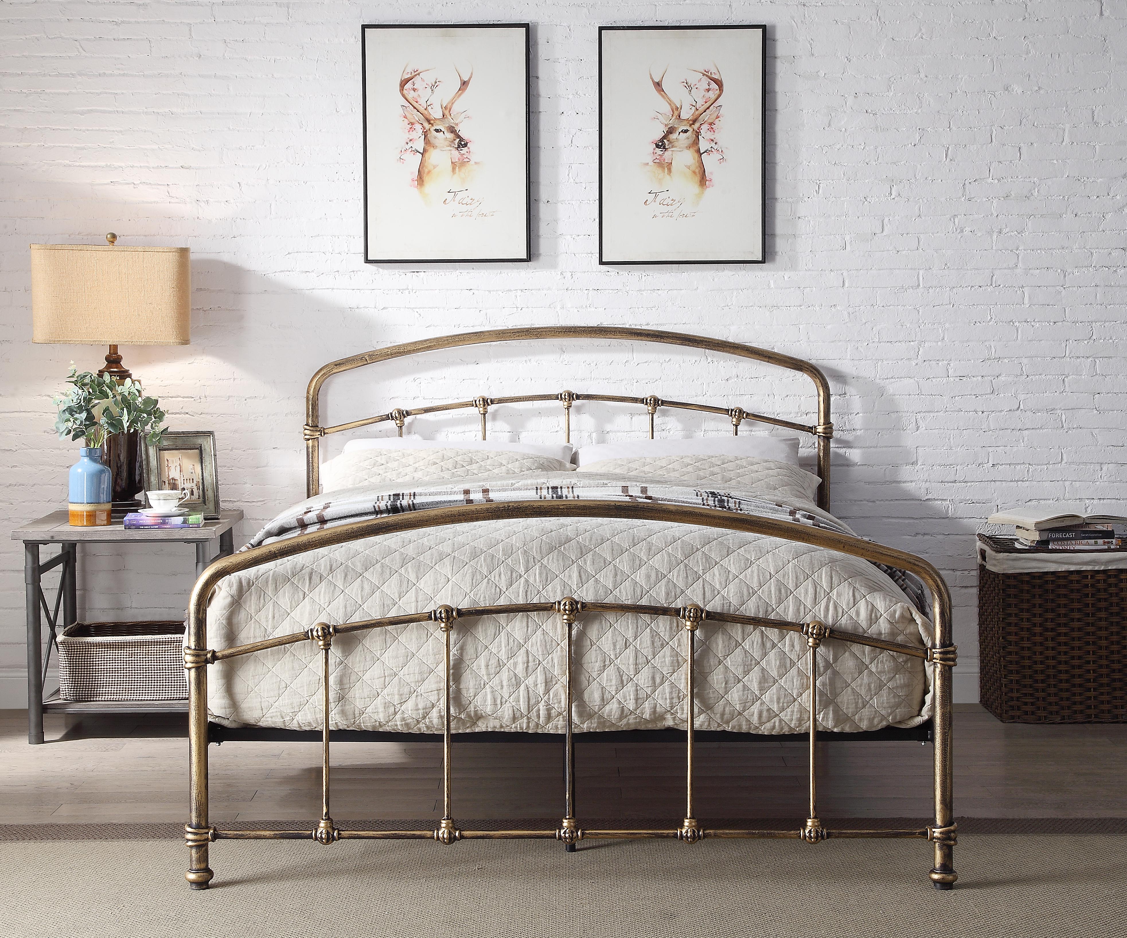 5ft King Size Retro Bed Frame Antique, Retro King Bed