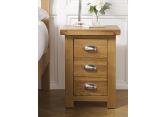 Real Solid Oak Woburn Bedroom Furniture - Small 3 Drawer Bedside Table 2