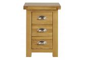 Real Solid Oak Woburn Bedroom Furniture - Small 3 Drawer Bedside Table 4