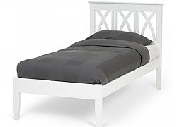 3ft Opal White Wooden Bed Frame 1