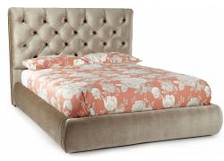 4ft6 Alexandra Gold Coloured Upholstered Bed Frame 1
