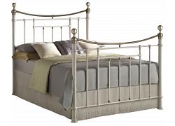 4ft6 Double Traditional Ivory Cream Bronwin metal bed frame 1