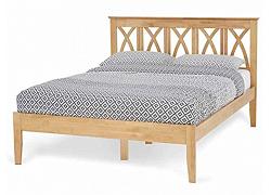 4ft small double Oak Finish Wooden Bed Frame 1