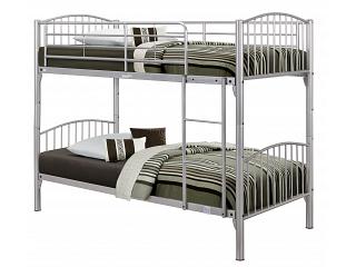 3ft single silver Corfe metal bunk bed frame