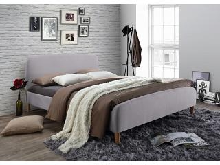 4ft6 Double Geneva Light Grey Upholstered Bed Frame