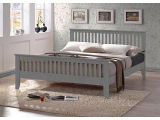 3ft Single Turin Grey Finish Wood Bed Frame. High Foot End