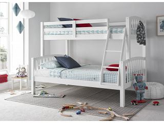 White Pine Wood Triple Sleeper. 3ft & 4ft Wooden Bunk Bed