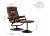 Brown Faux Leather Office Swivel Reclining Chair 7
