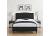 3ft Single Roz Black fabric upholstered bed frame bedstead 3
